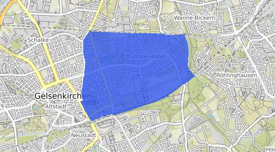 Bodenrichtwertkarte Gelsenkirchen Bulmke H&uuml;llen